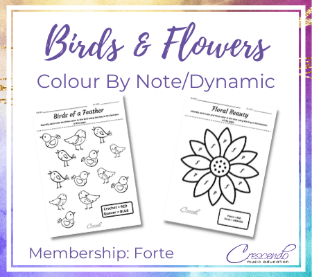 Thumbnail - Birds & Flowers - Colour by Note Dynamic - Forte